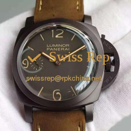 Replica Panerai Luminor 1950 3 Days PAM 375 Composite Black Dial Swiss 3000