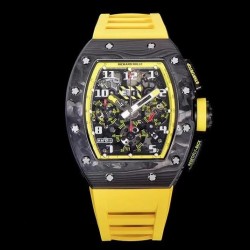 RM011 Chrono KVF NTPT Yellow Dial Yellow Rubber Strap 7750