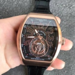 Vanguard V45 FM2001-02 ABF Rose Gold Black Dial Tourbillon