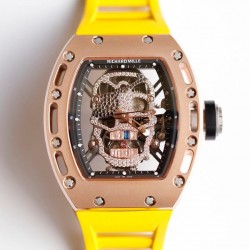 RM052 EURF Rose Gold Diamond Skull Dial Tourbillon