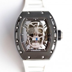 RM052 EURF Black Titanium Diamond Skull Dial Tourbillon