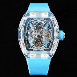 RM 53-02 Pablo Mac Donough RMF Sapphire Skeleton Blue Rubber Strap Dial Tourbillon