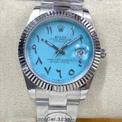 DateJust 41mm 126334 DIWF SS 904L Tiffany Blue Dial Arabic Markers 3235