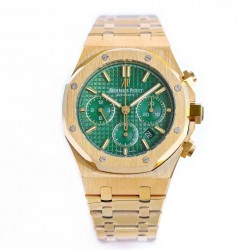 Royal Oak Chrono 26331 JHF Yellow Gold Green Dial 7750