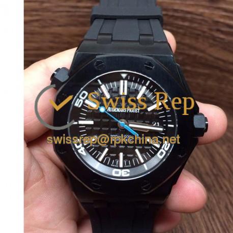 Replica Audemars Piguet Royal Oak Offshore Diver Project X 15710 PVD Black Dial Swiss 2836-2