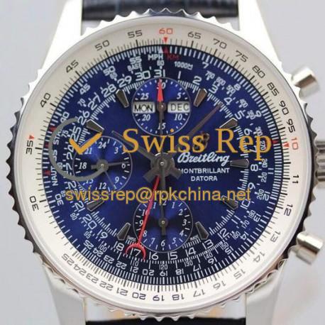 Replica Breitling Datora Montbrillant Perpetual Calendar Chronograph Blue Dial SWISS 7751