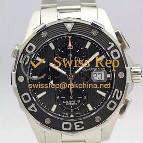 Replica Tag Heuer Aquaracer Chronograph 500M Calibre 16 Stainless Steel Black Dial Swiss Calibre 16