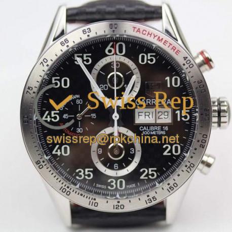 Replica Tag Heuer Carrera Calibre 16 Stainless Steel Carbon Fiber Dial Swiss Calibre 16