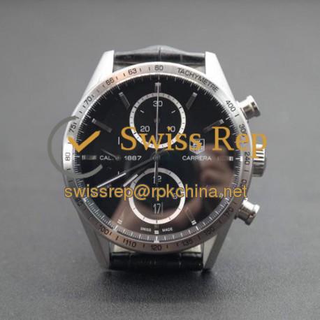 Replica Tag Heuer Carrera Calibre 1887 Stainless Steel Black Dial Swiss 1887