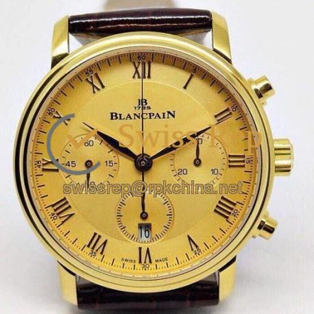 Replica Blancpain Villeret Rose Gold Gold Dial Swiss 7750