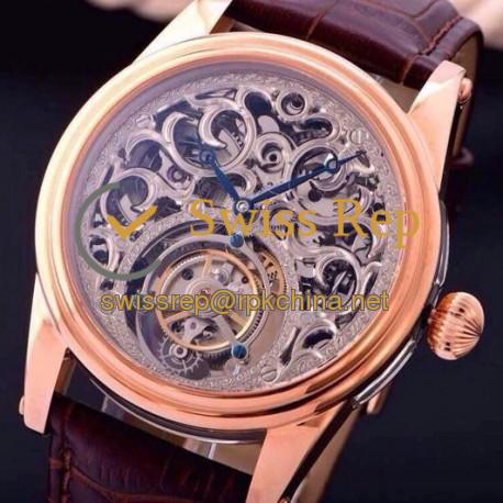 Replica Blancpain Tourbillon Rose Gold Skeleton Dial Swiss Tourbillon