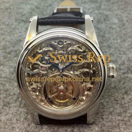 Replica Blancpain Tourbillon Stainless Steel Skeleton Dial Swiss Tourbillon