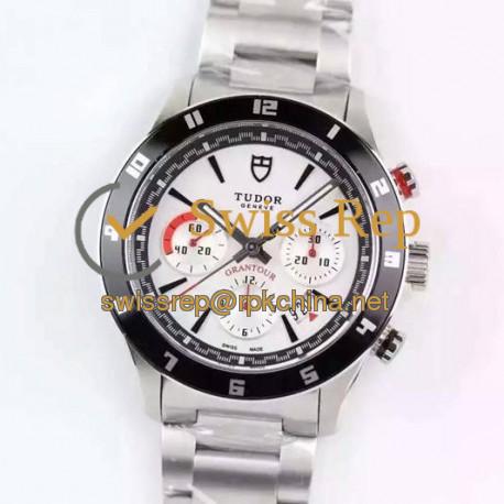 Replica Tudor Grantour Stainless Steel White Dial Swiss 7750