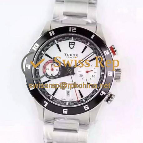 Replica Tudor Grantour Fly-Back Stainless Steel White Dial Swiss 7750