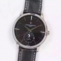 Replica Vacheron Constantin Patrimony 81180 Stainless Steel Black Dial Swiss 2450SC