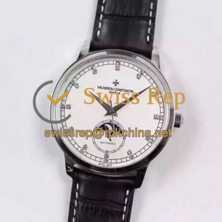 Replica Vacheron Constantin Patrimony 81180 Stainless Steel Diamonds & White Dial Swiss 2450SC