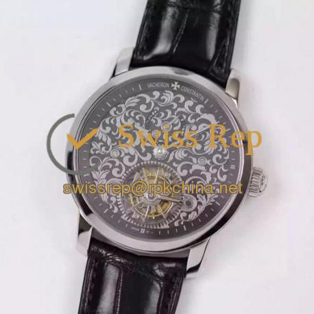 Replica Vacheron Constantin Patrimony Tourbillon Stainless Steel Black Dial Swiss Tourbillon