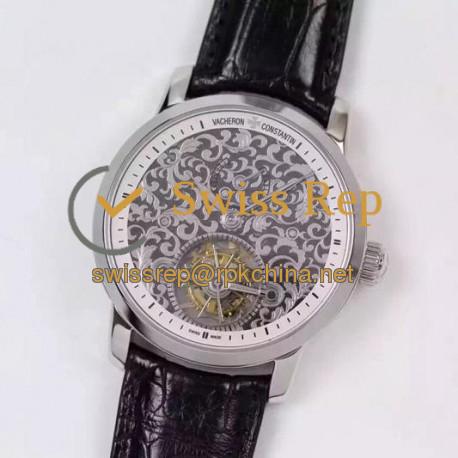 Replica Vacheron Constantin Patrimony Tourbillon Stainless Steel White Dial Swiss Tourbillon