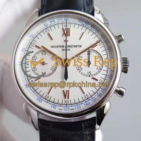 Replica Vacheron Constantin Patrimony Traditionnelle Stainless Steel White Dial Swiss Lemania