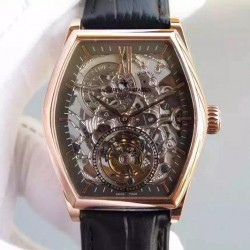 Malte Tourbillon Rose Gold Skeleton & Black Dial Tourbillon