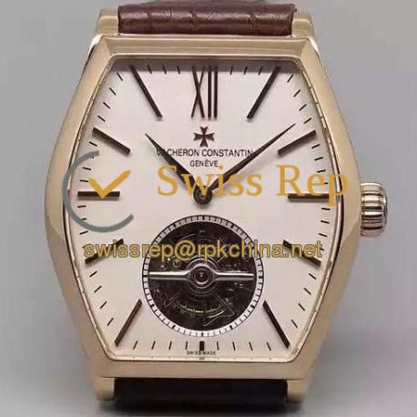 Replica Vacheron Constantin Malte Tourbillon Rose Gold White Dial Swiss Tourbillon