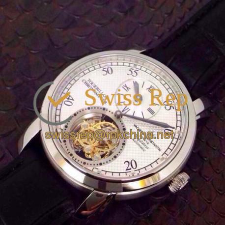 Replica Vacheron Constantin Patrimony Carrousel Tourbillon Stainless Steel White Dial Swiss Carrousel Tourbillon