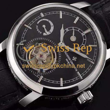 Replica Vacheron Constantin Patrimony Tourbillon Stainless Steel Black Dial Swiss Tourbillon