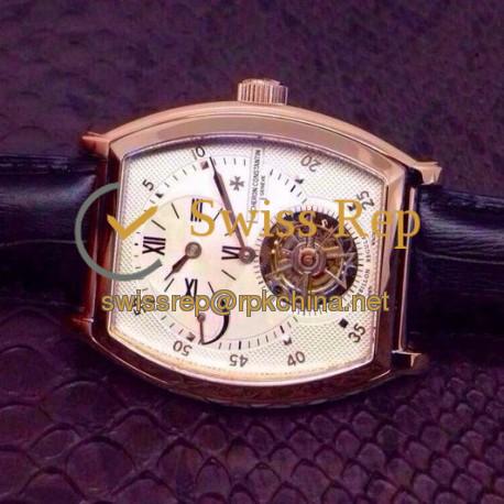 Replica Vacheron Constantin Malte Tourbillon Regulator Rose Gold White Dial Swiss Tourbillon