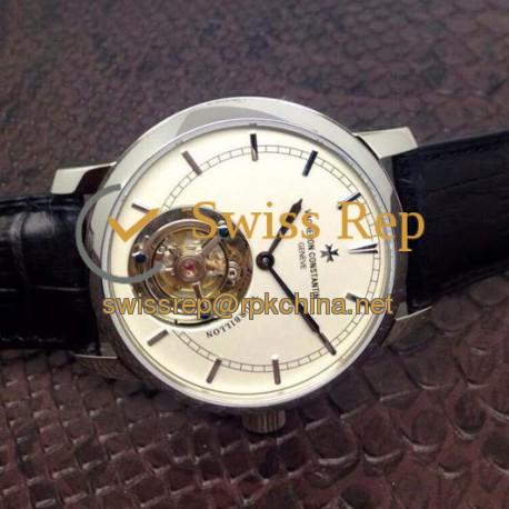 Replica Vacheron Constantin Patrimony Tourbillon Stainless Steel White Dial Swiss Tourbillon