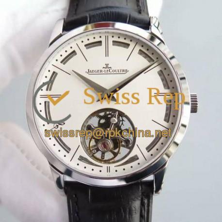 Replica Jaeger-LeCoultre Master Ultra Thin Tourbillon Stainless Steel White Dial Swiss Tourbillon