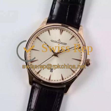 Replica Jaeger-LeCoultre Master Ultra Thin Date Rose Gold White Dial Swiss JLC 899