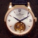 Replica Jaeger-LeCoultre Master Grande Tradition Tourbillon Rose Gold  White Dial Swiss Tourbillon