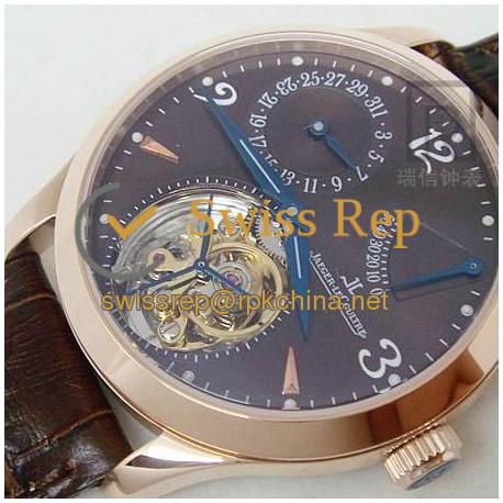 Replica Jaeger-LeCoultre Master Grande Tradition Tourbillon Rose Gold Black Dial Swiss Tourbillon