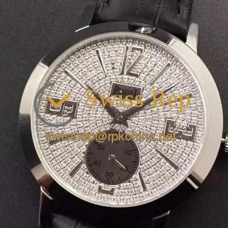 Replica Piaget Dancer Stainless Steel Diamonds Dial Swiss 2824