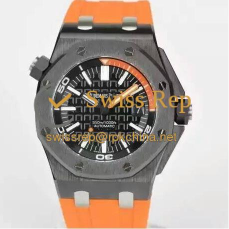 Replica Audemars Piguet Royal Oak Offshore Diver 15707 Ceramic Black Dial Swiss 3120