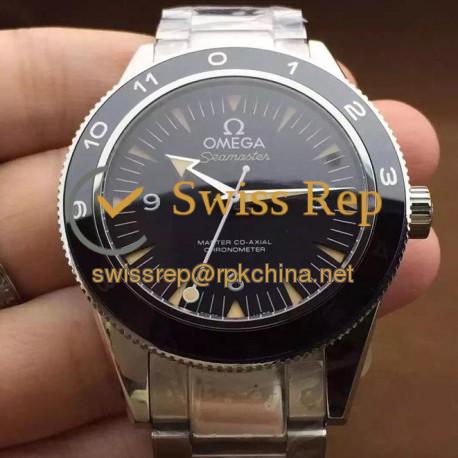 Replica Omega Seamaster 300 Spectre Limited Edition Stainless Steel Black Dial Swiss 8400