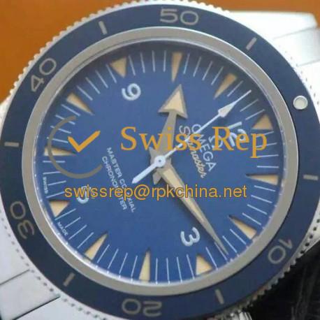 Replica Omega Seamaster 300 Stainless Steel Blue Dial Swiss 8400