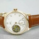 Replica IWC Portuguese Tourbillon IW546302 18K Rose Gold Plated White Dial Swiss IWC Tourbillon