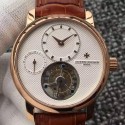 Replica Vacheron Constantin Patrimony Tourbillon Rose Gold White Dial Swiss Tourbillon