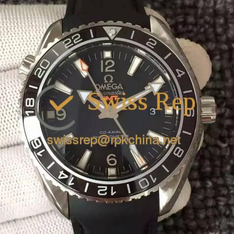 Replica Omega Seamaster Planet Ocean GMT Good Planet Foundation Stainless Steel Black Dial Swiss 8906