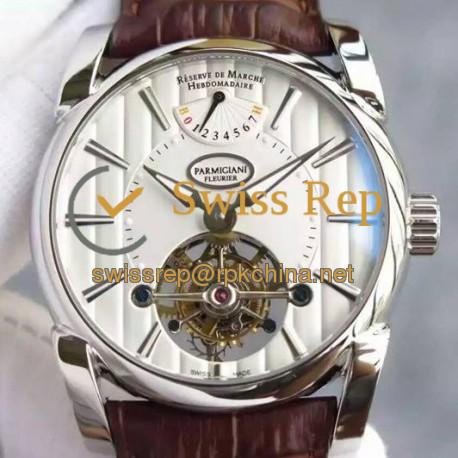 Replica Parmigiani Fleurier Tonda Tourbillon Stainless Steel White Dial Swiss Tourbillon