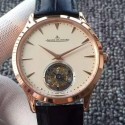 Replica Jaeger-LeCoultre Master Ultra Thin Tourbillon Rose Gold Beige Dial Swiss Tourbillon