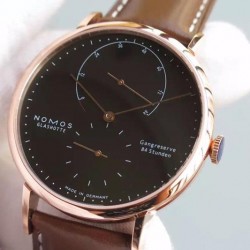 Lambda Rose Gold Black Dial German DUW 1001