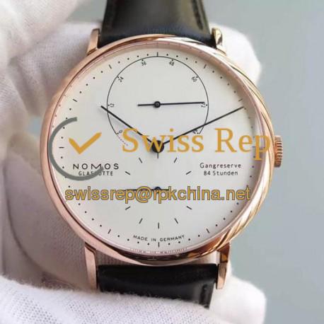 Replica Nomos Lambda Rose Gold White Dial German DUW 1001