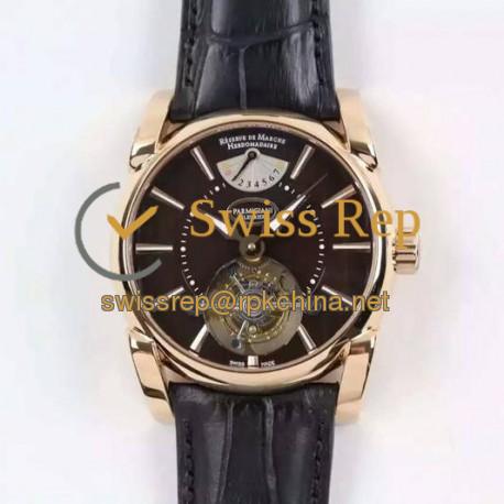 Replica Parmigiani Fleurier Tonda Tourbillon Rose Gold Brown Dial Swiss Tourbillon