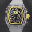 Replica Richard Mille RM011-FM Shappire Yellow & Skeleton Dial Swiss 7750