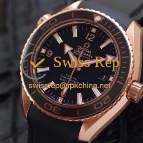 Replica Omega Planet Ocean Professional 42MM Rose Gold Black Dial Swiss 8501