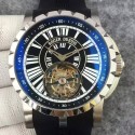 Replica Roger Dubuis Excalibur Tourbillion Stainless Steel Black Dial Swiss Tourbillon