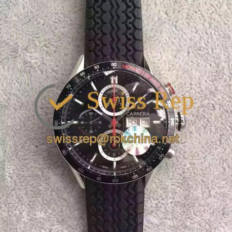 Replica Tag Heuer Carrera Monaco Grand Prix Calibre 16 CV2A1F Stainless Steel Black Dial Swiss Calibre 16