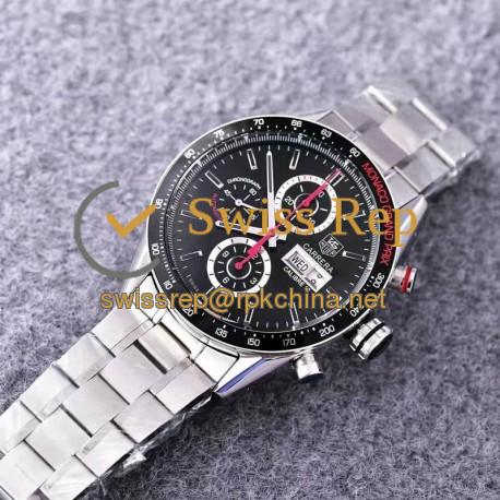 Replica Tag Heuer Carrera Monaco Grand Prix Calibre 16 CV2A1M Stainless Steel Black Dial Swiss Calibre 16